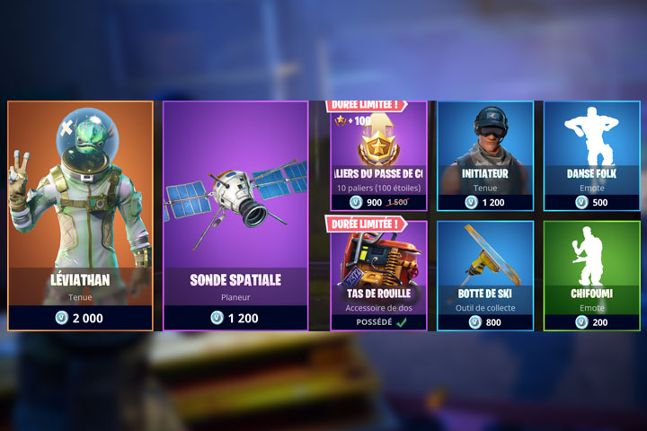 Boutique Fortnite 15 avril